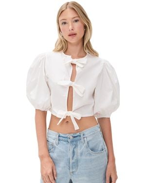 The Lulo Project Crop Orquid Top - White