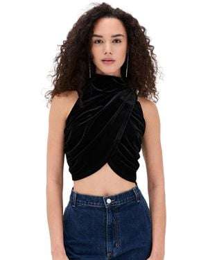 Le Bos Mel Velvet Top - Black
