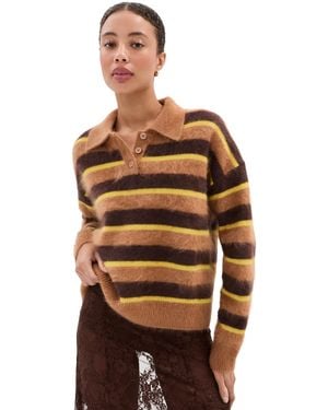 Le Bos Kellie Polo Cashmere Sweater - Black