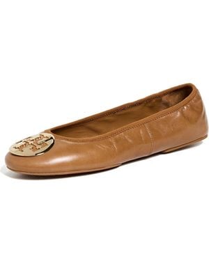 Tory Burch Reva Travel Ballet Flats - White