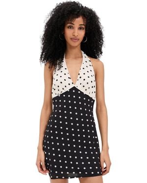 Bailey Rose Polka-Dot Mini Dress - Black