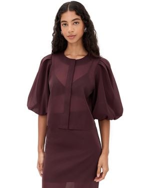 Le Bos Liza Puff Sleeve - Red