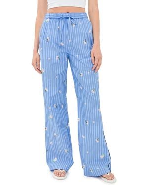 Jonathan Simkhai Jemma Wide Leg Pants - Blue