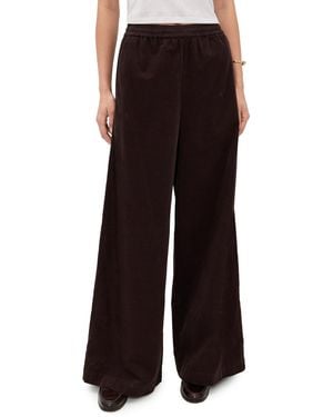ATM Corduroy Wide Leg Pull On Pants - Black