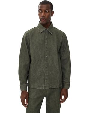Theory Denim Button Down Shirt - Green