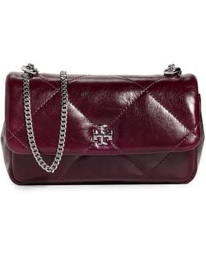 Tory Burch Kira Diamond Quilt Distressed Mini Flap Bag - Red