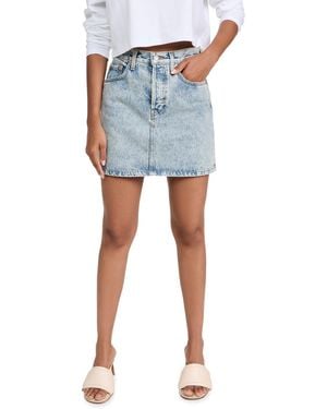 Wardrobe NYC Closet. Nyc Denim Mini Skirt - Blue