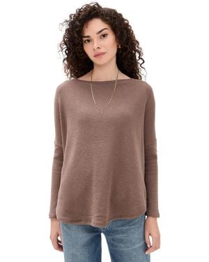 Free People Latte Blues Thermal Shirt - Brown