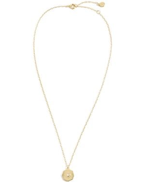 Gorjana Birthstone Coin Necklace - White