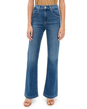 Le Jean Farrah Flare High Rise Jeans - Blue