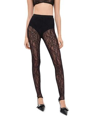 Wardrobe NYC Closet. Nyc Lace Stirrup Leggings - Black