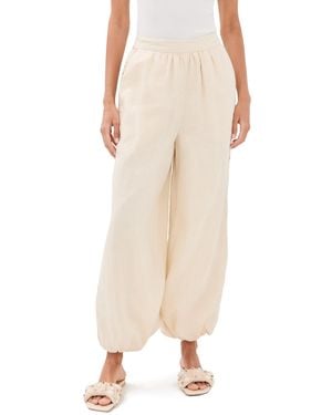Jonathan Simkhai Selah Linen Lace Balloon Pants - Natural