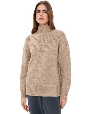 Varley Rosalind High Neck Sweater - Natural