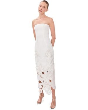LEO LIN Rayna Applique Bustier Maxi Dress - White