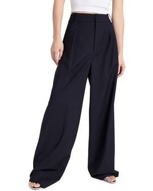 Tibi Tropical Wool Stella Pants - Blue