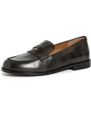 Madewell Porto Brushed Penny Loafers - Black