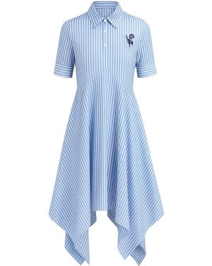 Marni Polo Dress With Flared Hem - Blue