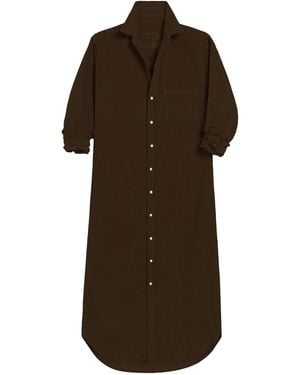 Frank & Eileen Rory Maxi Shirtdress Chocolate Corduroy - Brown