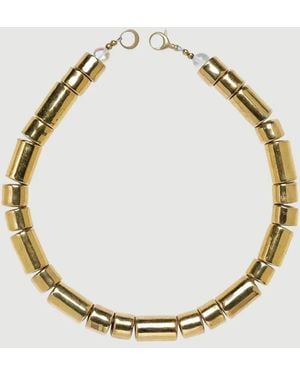 Her New Tribe Karat Sundry Bead Two & Five Necklace - Metallic