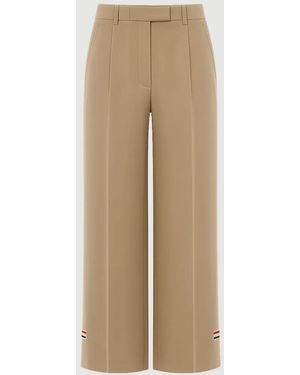 Thom Browne Cotton Gabardine Beltloop Chino - Natural