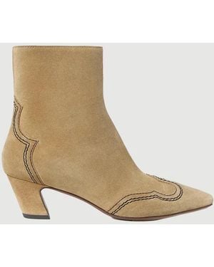 Loeffler Randall Harlan Sand Suede Ankle Boot - Natural