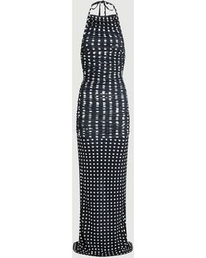 Patou Recycled Nylon Long Draped Dress - Blue