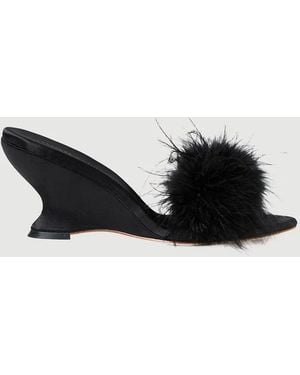 Loeffler Randall Celie Feather Wedge - Black