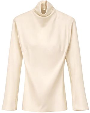 Rohe Satin Waisted Top - Natural