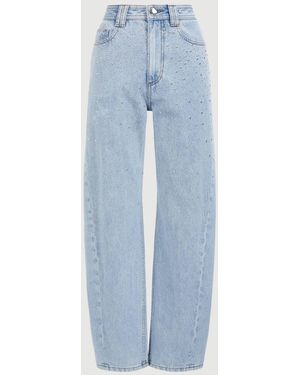 Aje. Lucina Barrel Denim Jean - Blue