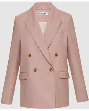 Argent Peak Lapel Blazer - Pink