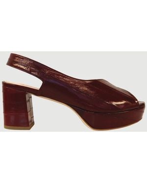 Rupert Sanderson Marconi Platform Heel - Brown