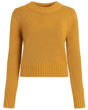 La Ligne Solid Mini Marin Sweater Mustard - Blue