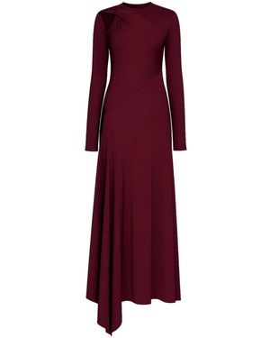 Victoria Beckham Twist Armhole Detail Midi Dress - Purple