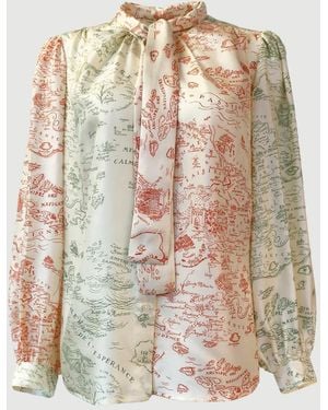 La Prestic Ouiston Francoise Top Mix Carte - Multicolor
