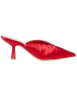 Loeffler Randall Inez Satin Mid-Heel Mule - Red