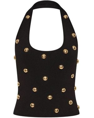 Aje. Leah Knit Halter Top - Black