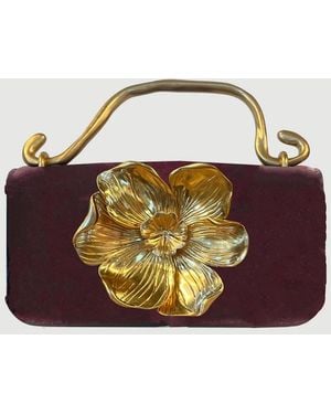 Aje. Alessia Mini Clutch Merlot - Red