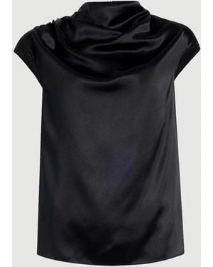 Argent Ruched Blouse - Black