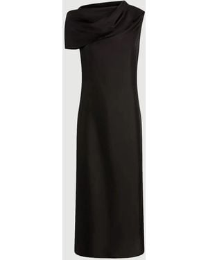 Argent Funnel Neck Dress - Black