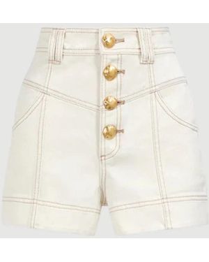 Aje. Liliana Denim Short - White