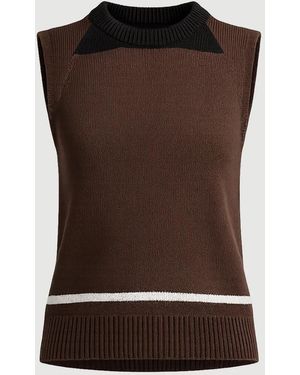 Marni Compact Cotton Sleeveless Crewneck - Brown