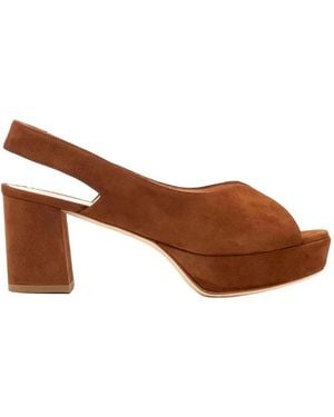 Rupert Sanderson Marconi Platform Heel - Brown
