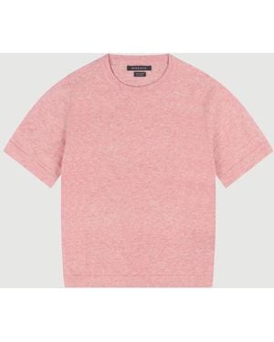 Begg x Co Abbie Cashmere T-Shirt - Pink