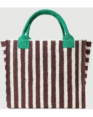 Loeffler Randall Sol/ Crochet Beach Tote - Green