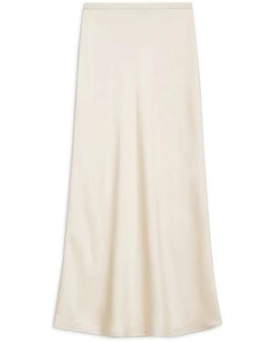 Anine Bing Bar Silk Skirt Snow - White
