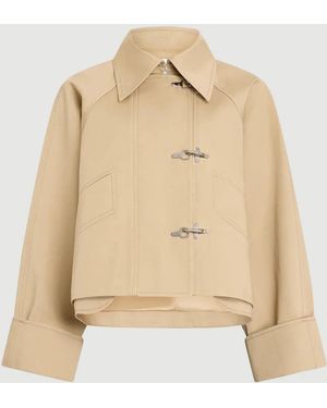Patou Organic Cotton Oversized Short Parka - Natural