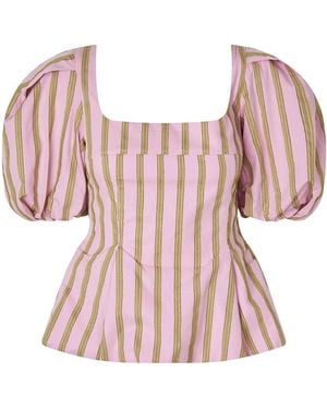 Stine Goya Blouson Sleeve Top - Pink