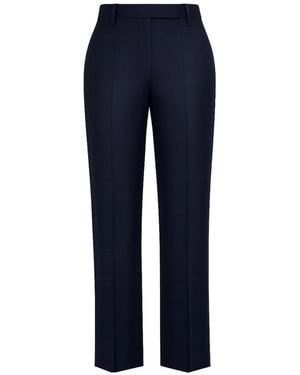Thom Browne Cotton Suiting Beltloop Relaxed Trouser - Blue