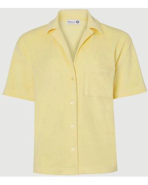 Hunza G Terry Towelling Cuban Shirt - Yellow