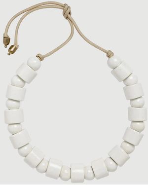 Her New Tribe Blank Giant Candy Bubble & Bead Three Necklace - Natural